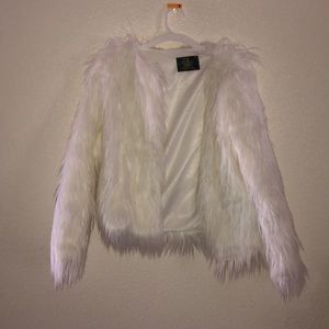 Fur white jacket